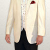 White single-breasted three-quarter length lounge suit